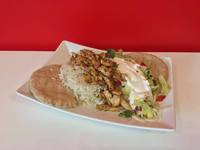 Nagy fitness gyros tál rizzsel